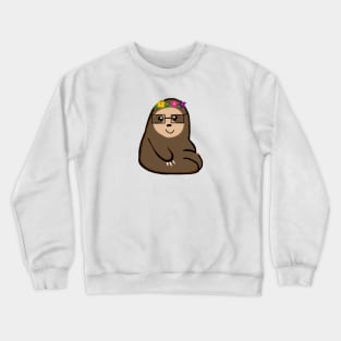 Flower Crown Sloth 2 Crewneck Sweatshirt